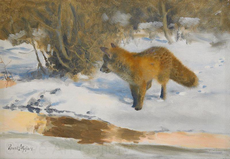 bruno liljefors Winter Landscape with a Fox Spain oil painting art